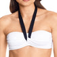Ralph Lauren Women's Bel Air Tie Back Halter Bikini Top White Size 14