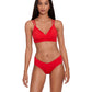 Ralph Lauren Women's Beach Club Solid Mid Rise V Front Bottoms Red Size 10