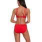 Ralph Lauren Women's Beach Club Solid Mid Rise V Front Bottoms Red Size 10