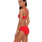 Ralph Lauren Women's Beach Club Solid Mid Rise V Front Bottoms Red Size 10