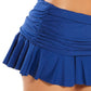 Ralph Lauren Women's Beach Club Solids Ruffle Skirted Hipster Bottoms Blue Size 14