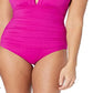Ralph Lauren Women's Beach Club Solid High Neck One Piece Pink Size 12