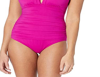 Ralph Lauren Women's Beach Club Solid High Neck One Piece Pink Size 12