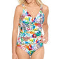 Ralph Lauren Women's Tropical Caribbean Underwire Tankini Top Multicolor Size 16