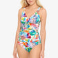 Ralph Lauren Women's Tropical Caribbean Underwire Tankini Top Multicolor Size 16