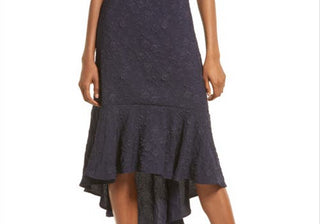Navy Blue Jacquard Dress from Lulus, Medium Size