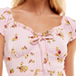 Ultra Flirt Junior's Floral Print Mini Dress Pink Size Medium