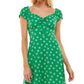 Ultra Flirt Junior's Floral Print Mini Dress Green Size Medium