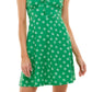 Ultra Flirt Junior's Floral Print Mini Dress Green Size Medium