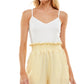 Ultra Flirt Junior's V Neck Romper Yellow Size XX-Large