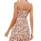 Ultra Flirt Women's Lace Trim Mini Fit & Flare Dress White Size X-Small