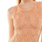 Ultra Flirt Junior's Crochet Dress Orange Size Large