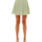 Ultra Flirt Junior's Seersucker Mini Skirt Green Size X-Large