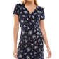 Ultra Flirt Junior's Colorblocked Dress Blue Size X-Small