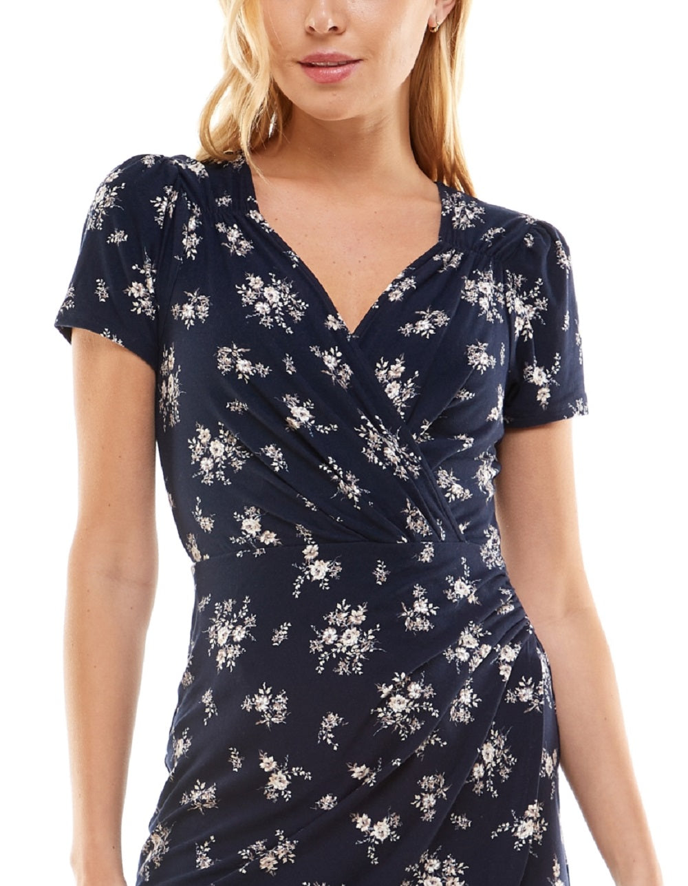 Ultra Flirt Junior's Colorblocked Dress Blue Size X-Small