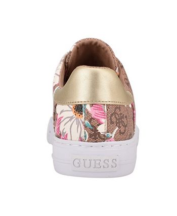 GUESS Women's Loven Low Top Sneaker Brown Size 8.5 M