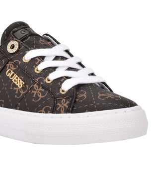 GUESS Women's Loven Casual Lace-Up Sneakers Brown Size 9 M