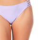 California Waves Junior's Strappy Hipster Bikini Swim Bottom Purple Size Large
