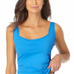 Anne Cole Women's Wave Square Neck Tankini Swim Top Blue Size Large