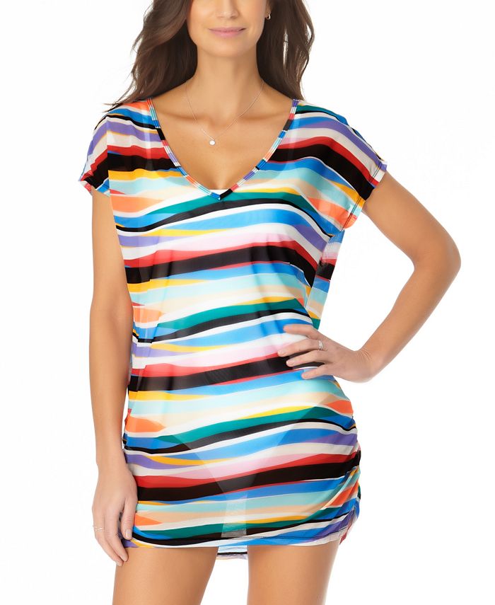 Anne Cole Women's Multi Mesh Tunic Multicolor Size X-Large