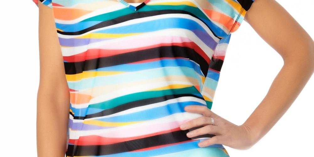 Anne Cole Women's Multi Mesh Tunic Multicolor Size X-Large