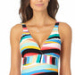 Anne Cole Women's Striped One Piece Swimsuit Multi