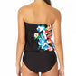 Anne Cole Women's Signature  Summer Bunches Blouson Black Size 10