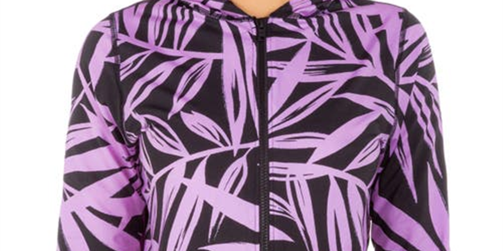 Hurley Women's Mystic Leaves Zip Hooded Pink Size Medium