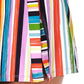 Anne Cole Women's Painted Stripe Side Slit Swim Skirt Swimsuit White