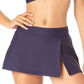 Anne Cole Women's Slit Side Swim Skirt Swimsuit Blue