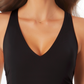 Anne Cole Women's V Neck Crossback One Piece Swimsuit Black Size 16