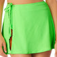 California Waves Junior's Ribbed Sarong Skirt Cover Up Swimsuit Green