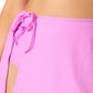 California Waves Junior's Ribbed Sarong Skirt Cover Up Swimsuit Purple