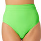 California Waves Junior's High Waist Bikini Bottoms Swimsuit Green