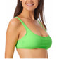 California Waves Junior's Bralette Bikini Top Swimsuit Green