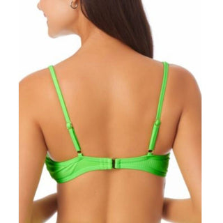 California Waves Junior's Bralette Bikini Top Swimsuit Green