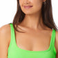 California Waves Junior's Bralette Bikini Top Swimsuit Green