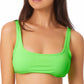 California Waves Junior's Bralette Bikini Top Swimsuit Green