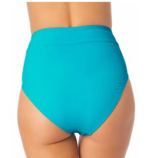 California Waves Junior's High Waist Bikini Bottoms Swimsuit Blue