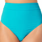 California Waves Junior's High Waist Bikini Bottoms Swimsuit Blue
