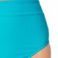California Waves Junior's High Waist Bikini Bottoms Swimsuit Blue