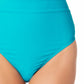 California Waves Junior's High Waist Bikini Bottoms Swimsuit Blue