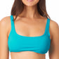 California Waves Junior's Bralette Bikini Top Swimsuit Blue