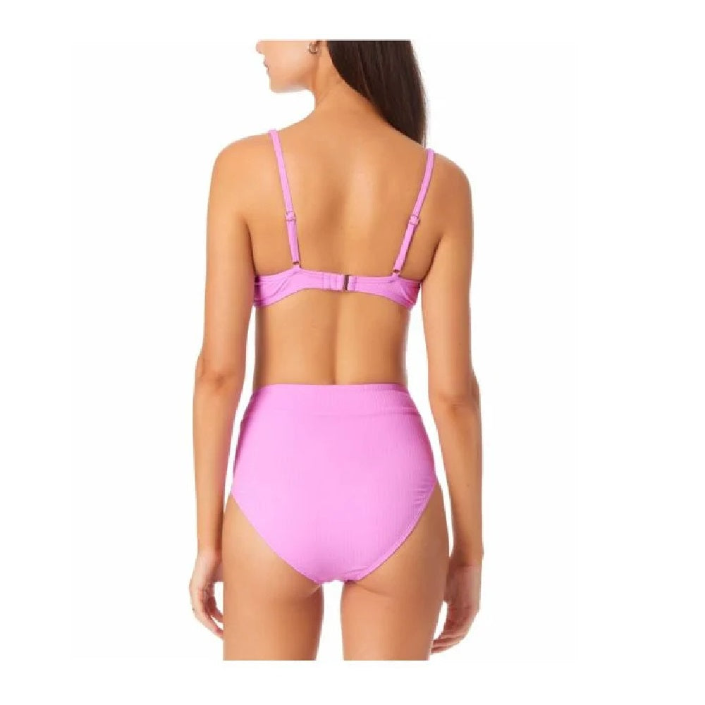 California Waves Junior's Bralette Bikini Top Swimsuit  Pink Size Large