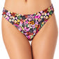 California Waves Junior's Printed Hipster Bikini Bottoms Swimsuit BlackMulti
