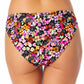 California Waves Junior's Printed Hipster Bikini Bottoms Swimsuit BlackMulti