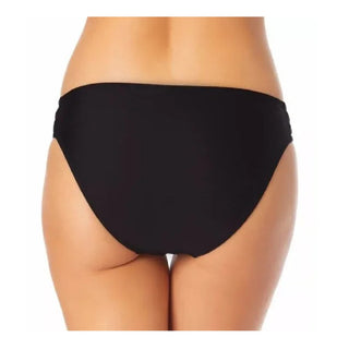 California Waves Junior's Strappy Side Hipster Bikini Bottoms Swimsuit Black