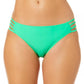 California Waves Junior's Strappy Side Hipster Bikini Bottoms Swimsuit Green