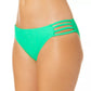 California Waves Junior's Strappy Side Hipster Bikini Bottoms Swimsuit Green