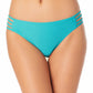 California Waves Junior's Strappy Side Hipster Bikini Bottoms Swimsuit Blue